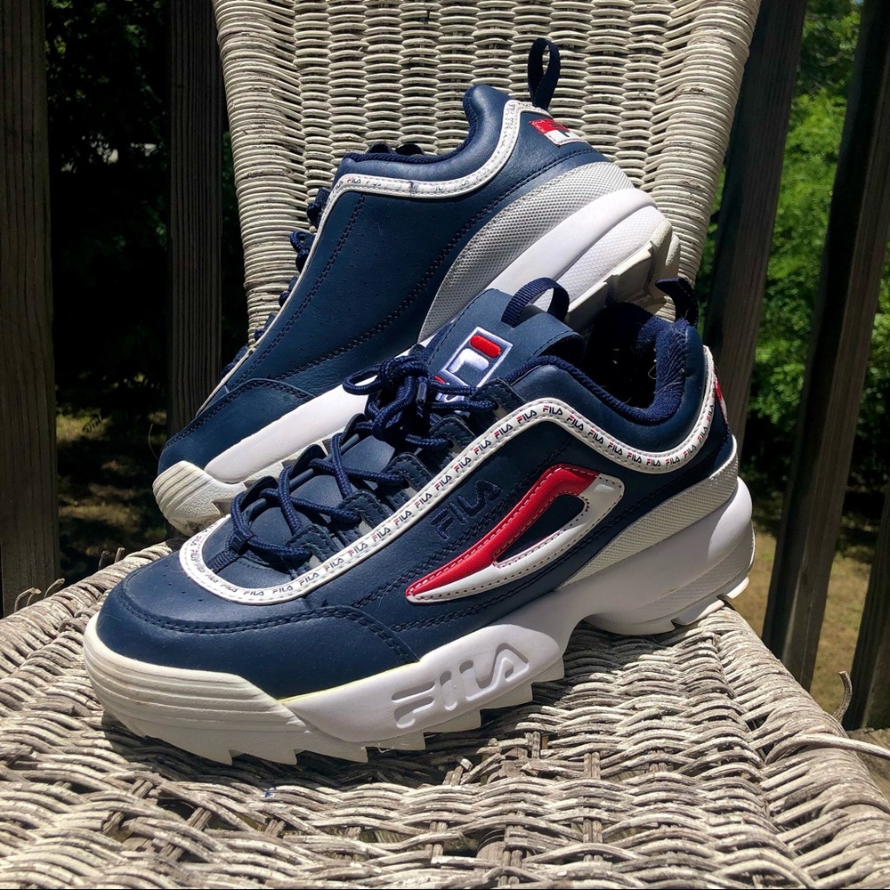 FILA Disruptor Sneakers - Limited Edition Red, White, Blue